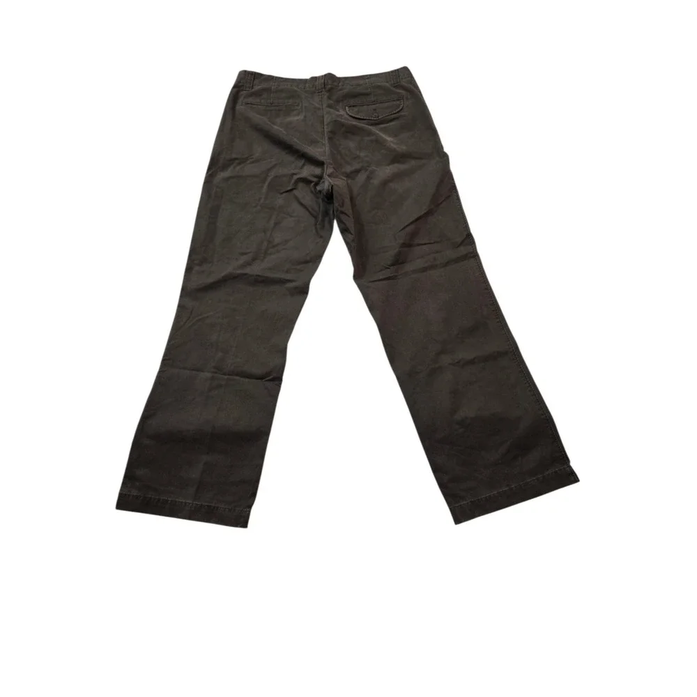 Merona Pants 36x32 Mens Brown Chino Flannel Lined Slim Tapered Flat Front Casual